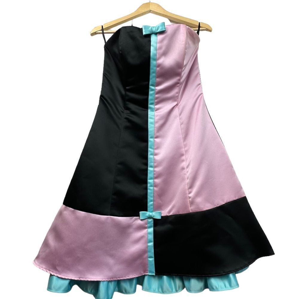 Gunne Sax X Jessica McClintock Vintage Colorful Strapless Formal Dress